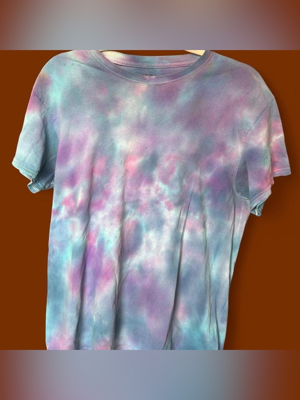 Gildan Women's Pastel Tie-Dye Tee in Blue, Purple & Pink